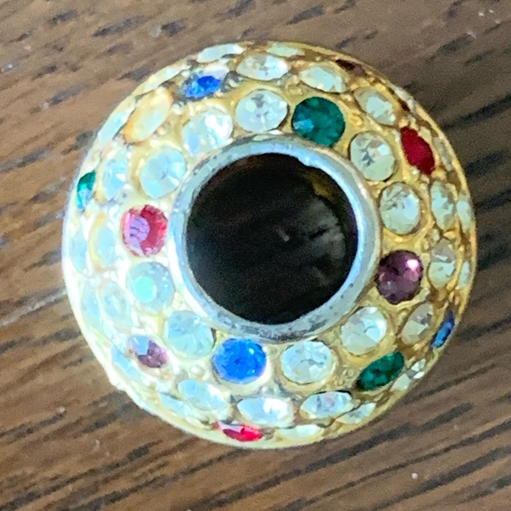 Vintage 1970’s D’Orlan 22k Gold Fill Sphere With 100 Various Swarovski Crystals